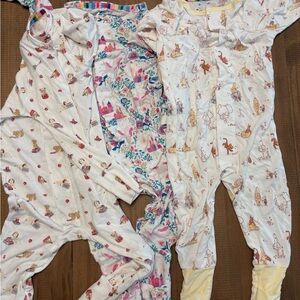3 pieces Magnetic me Adorable Kids One Piece Pajamas - Multicolor